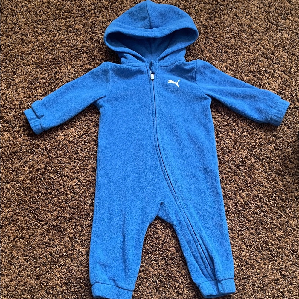 Puma Cozy Blue Hooded Footie